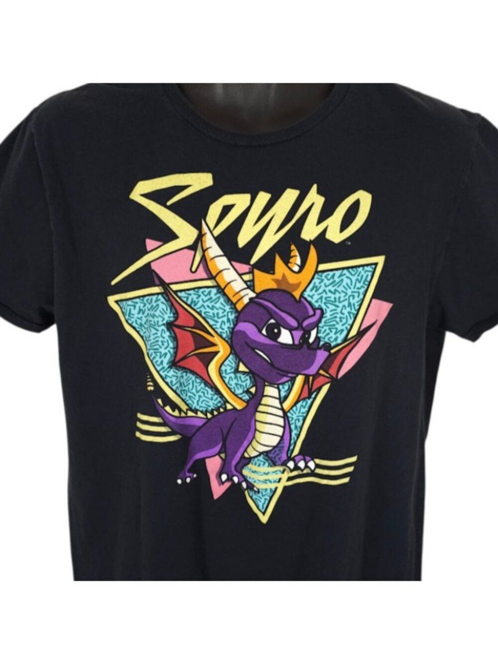 Spyro T Shirt Womens Size Large Black PlayStation Video Game
